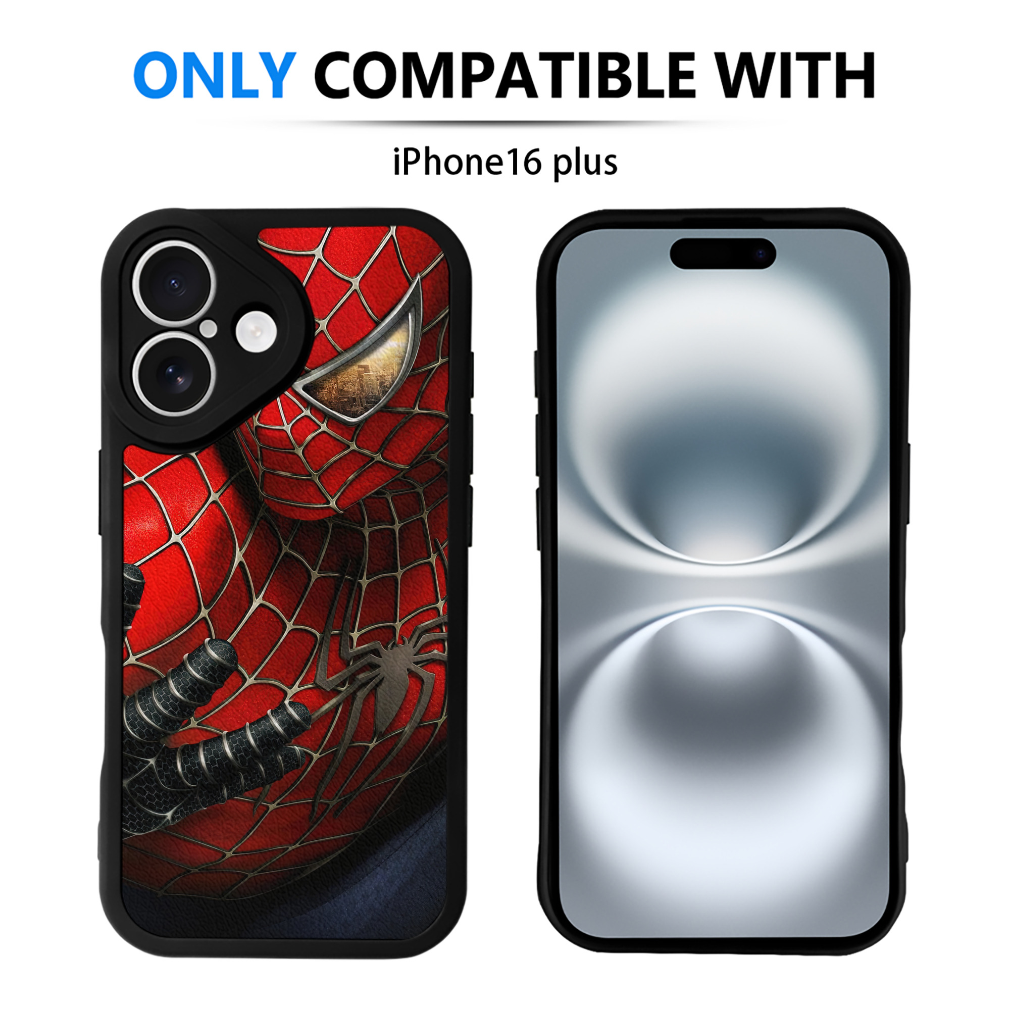 Spider Man スパイダーマン 【iPhone 16シリーズ対応】シリコンスマホケース（レザー調） 材質：シリコン